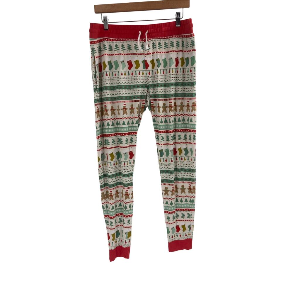 Little Sleepies Bamboo PJ Bottoms Joggers Christmas Print Womens Medium